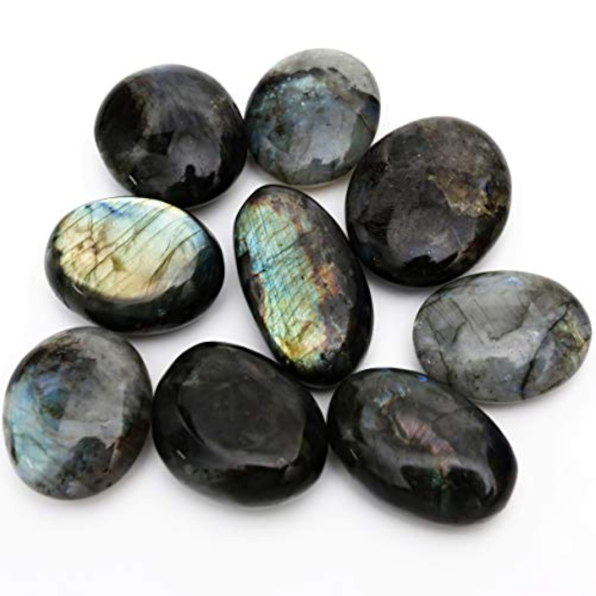 Natural Yooperlite Palm Stones for Anxiety Relief
